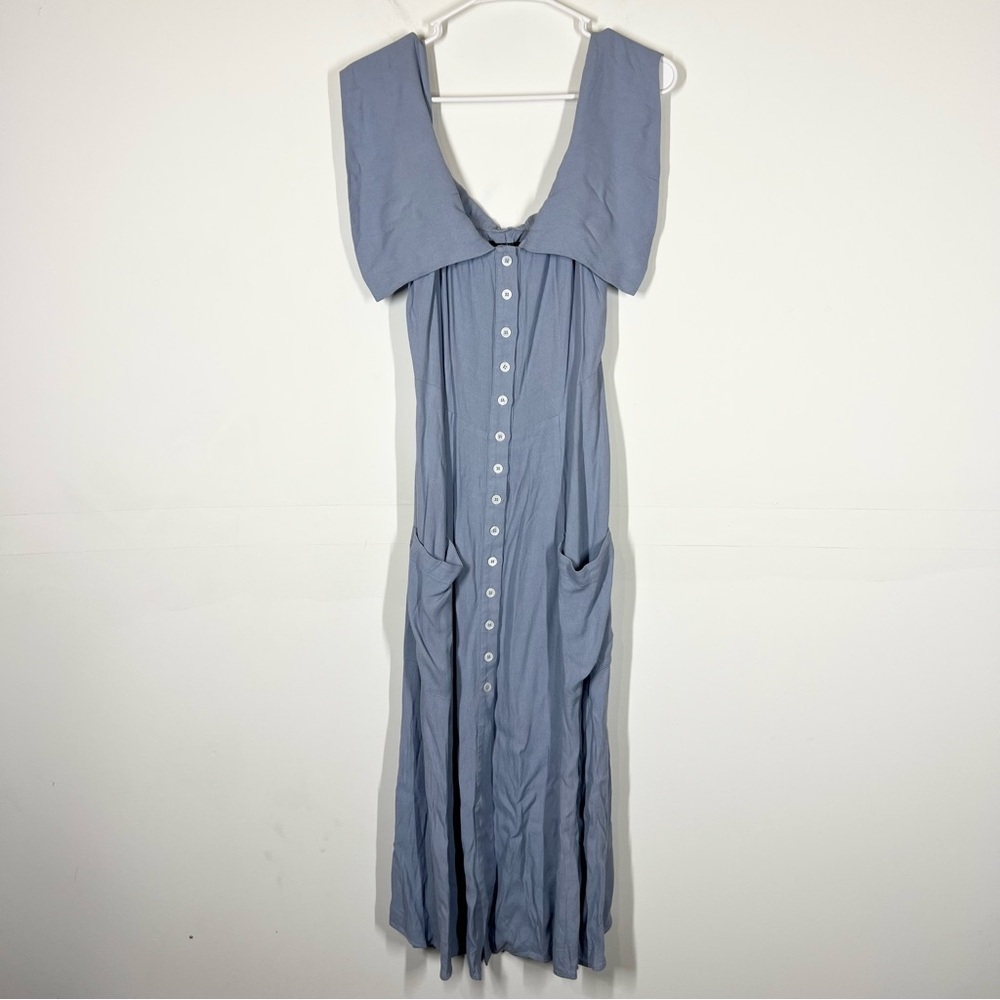 Reformation Blue Button Down Dress Size 8